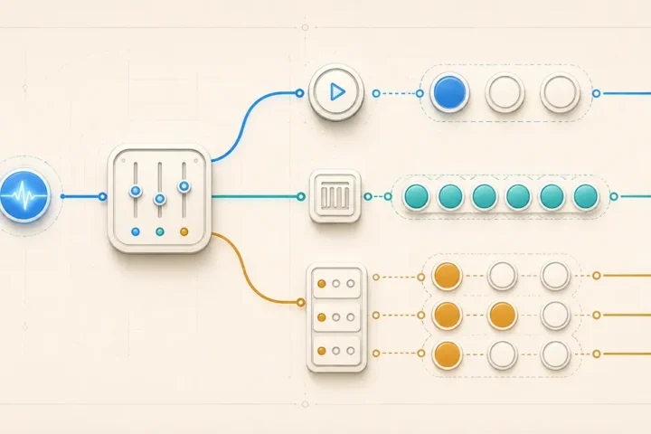 Workflow control panel distributing executions across regular, queued and multi-worker concurrency lanes