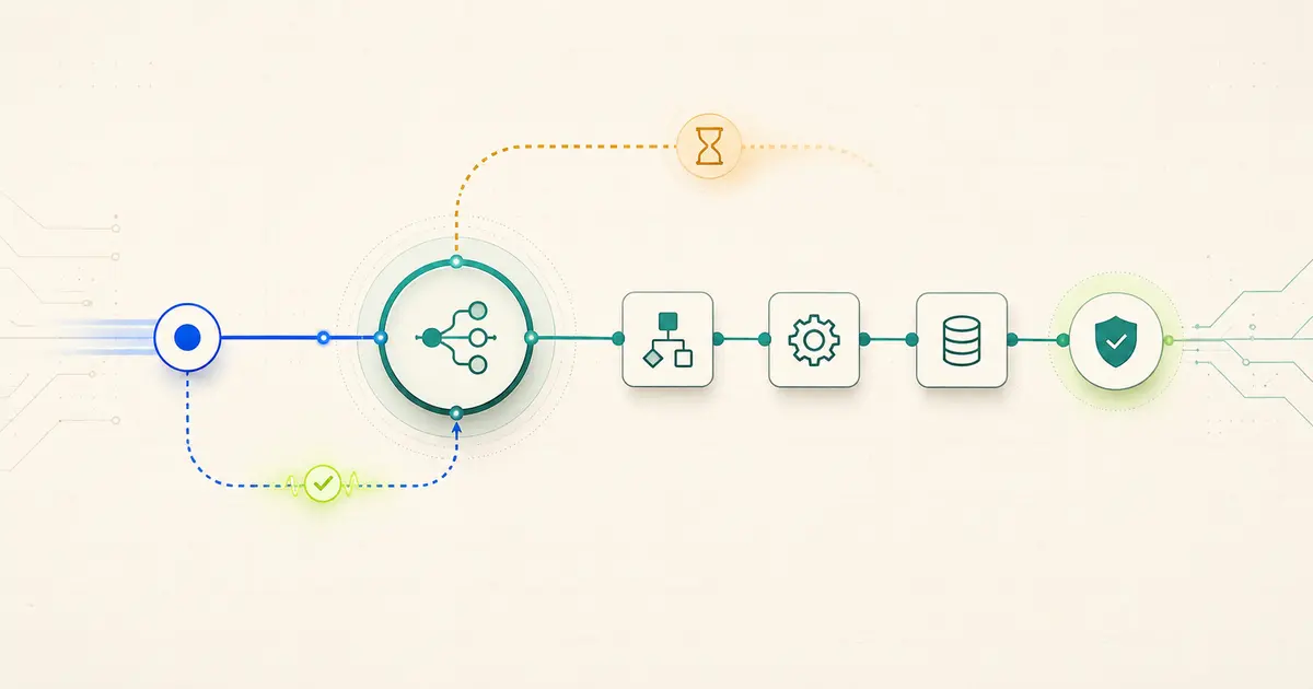 A webhook acknowledgement sent before slower downstream automation work