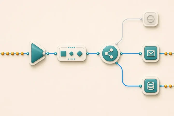 A Zapier workflow passing through Filter and Formatter into Paths, with task tokens appearing only after two active action branches